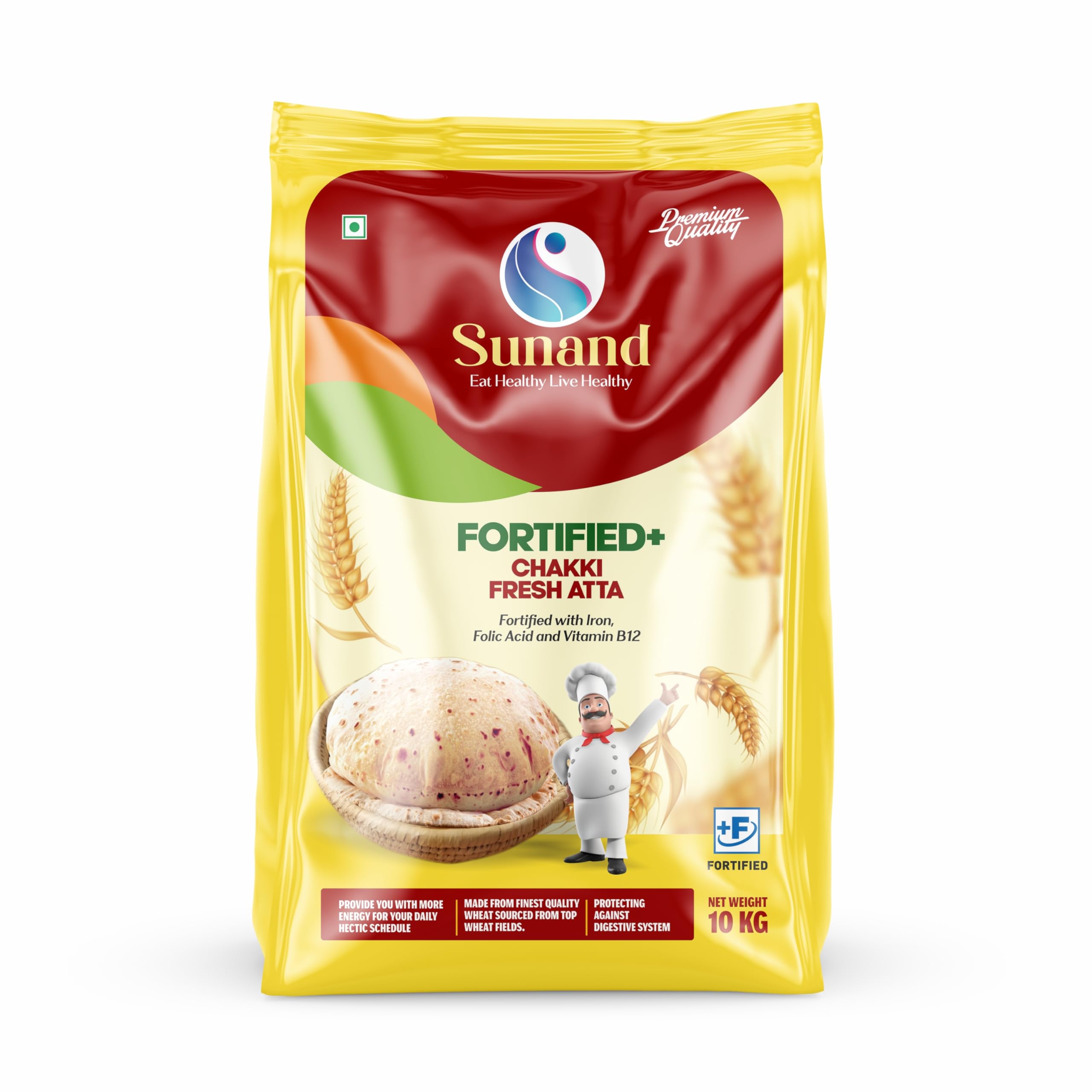 Sunand 100% Pure Fortified Plus Chakki Fresh Atta 5KG | Wheat Flour 5 kg | Best Atta Chakki | (5Kg Pack) (B0D8VSHSQH) Amazon Price History, Amazon Price Tracker