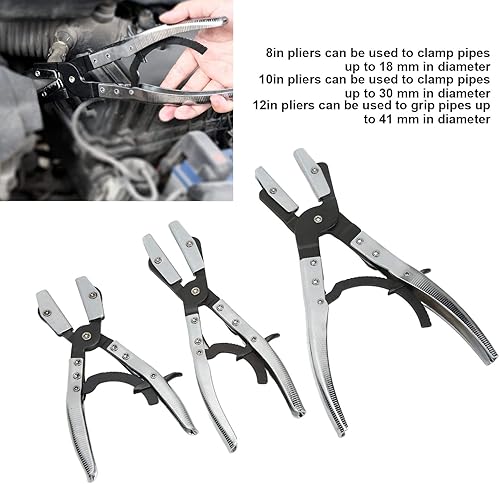 Miniatura 3 de Kit de alicates de abrazaderas de manguera, alicates de ahorro de manguera de refrigerante, alicates de acero al carbono a prueba de óxido, 3