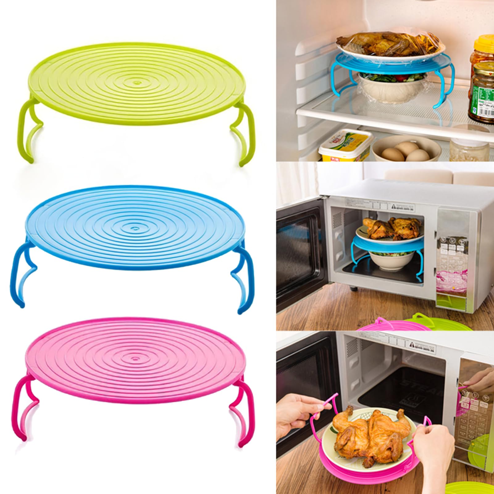 2 Microwave Plate Innovative Cooker Microwave Stacker Cooker 2Tier Microwave Heating Tray Plate