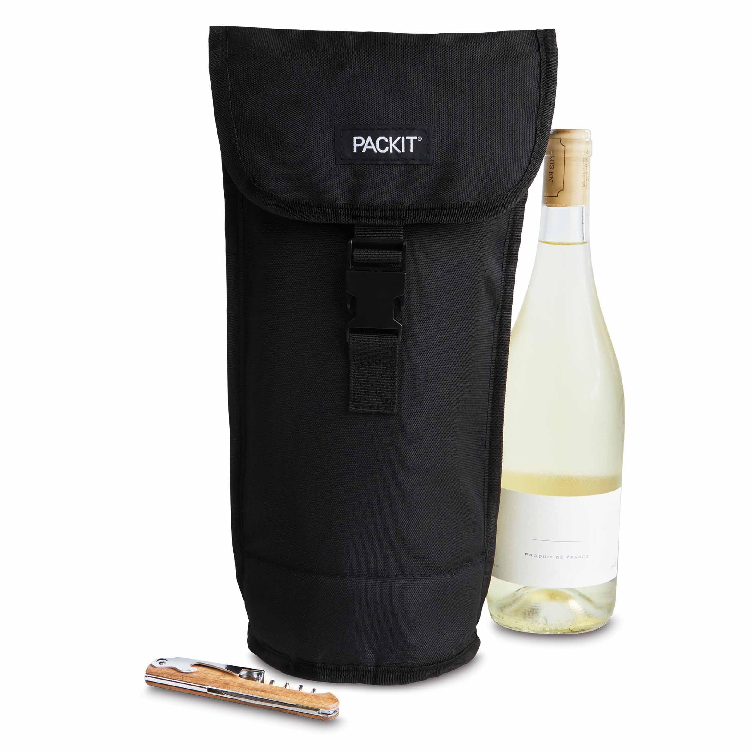 PackItFreezable Wine, Black Bag, Large