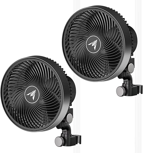 Miniatura 11 de AC Infinity CLOUDRAY A6, ventilador de clip para tienda de cultivo de 6 pulgadas con motor EC de larga vida rediseñado, 10 velocidades de viento
