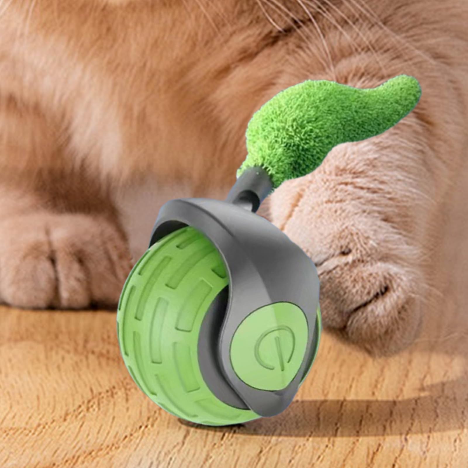 Juguetes para Gatos， Juguete automático de Bola rodante for Gatos con Ajuste 2 velocidades, Suministros estimulación for Gatitos y Mascotas(Green)