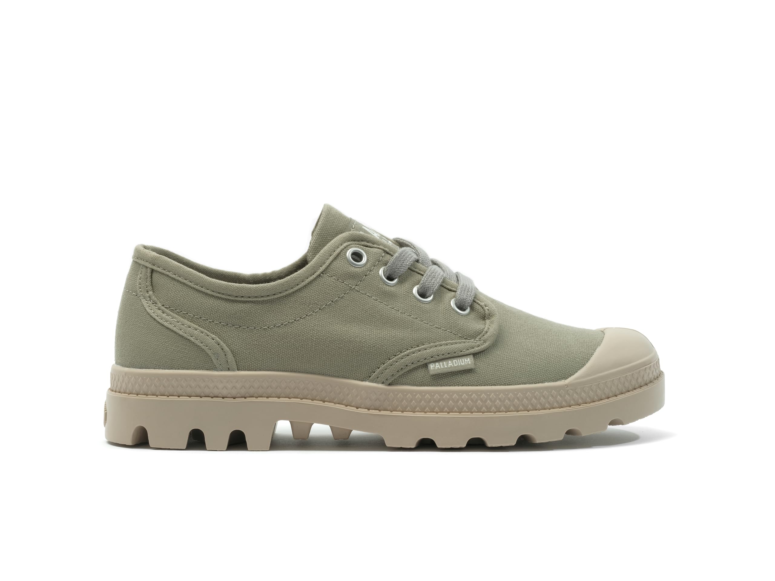 Palladium Pampa Oxford Original Unisex Canvas Trainers EVA Insole Authentic Look Vegan, Safari, 5.5 UK