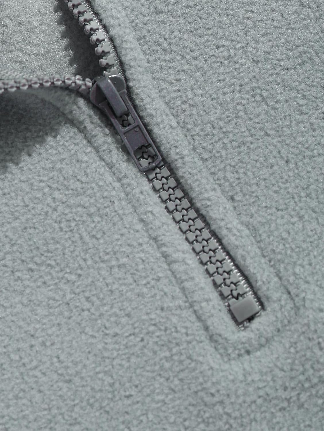 ZAFUL Men’s Vintage Two-Tone Colorblock Quarter Zip Sweatshirt – ALASKA NEW YORK Letter Graphic Fleece Polo Pullover - Image 6