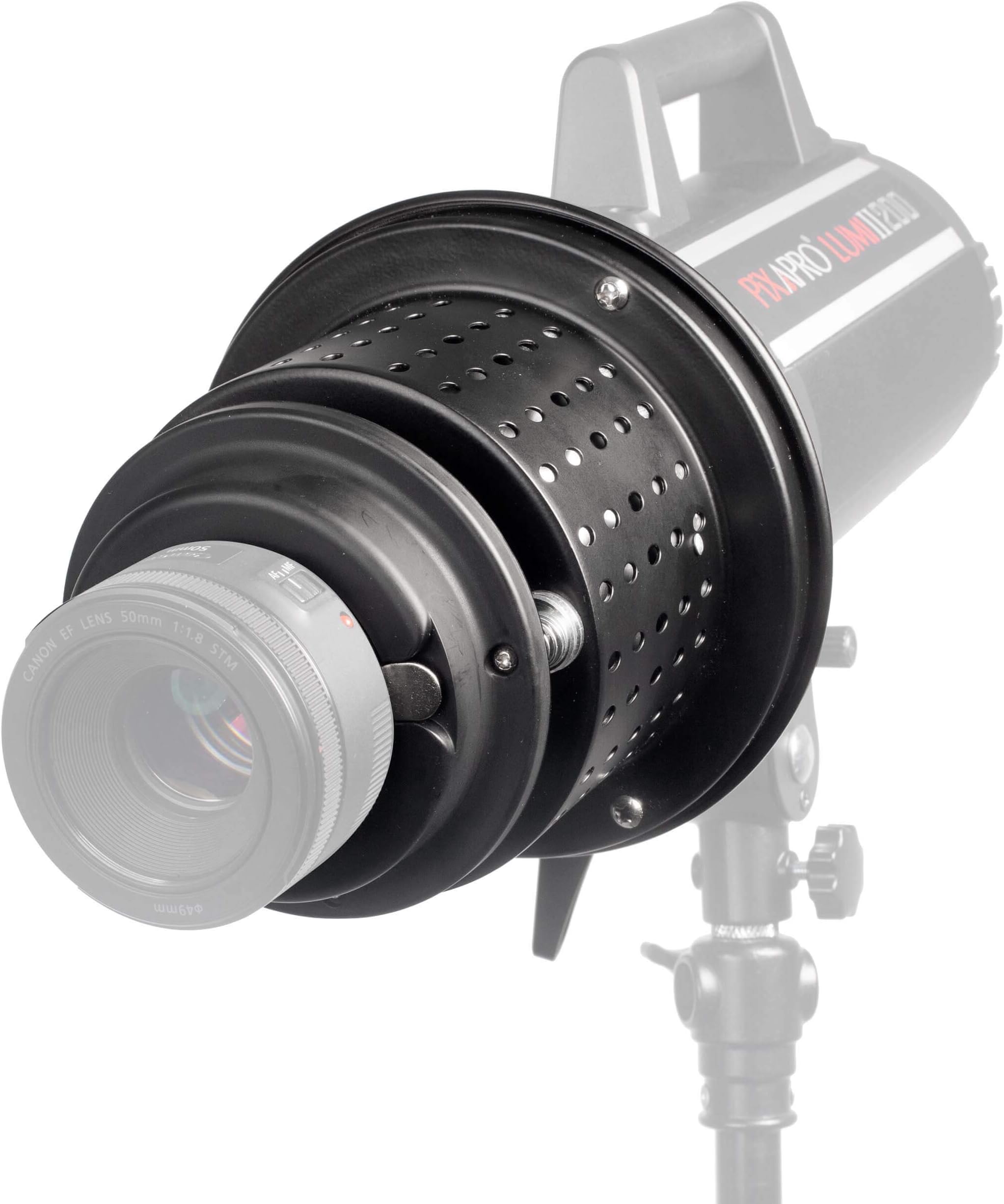 Pixapro Broncolor (B) EF Optical Snoot Spot Projector Gobo Projection Conical Snoot Photography Light Control Cylinder Fresnel Lens for Studio Photo Flash Strobe LED Video Light (Single)