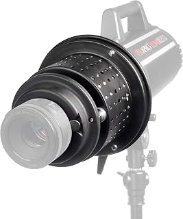 Pixapro Elinchrom EF Optical Snoot Spot Projector Gobo Projection Conical Snoot Photography Light Control Cylinder Fresnel Lens for Studio Photo Flash Strobe LED Video Light (Single)