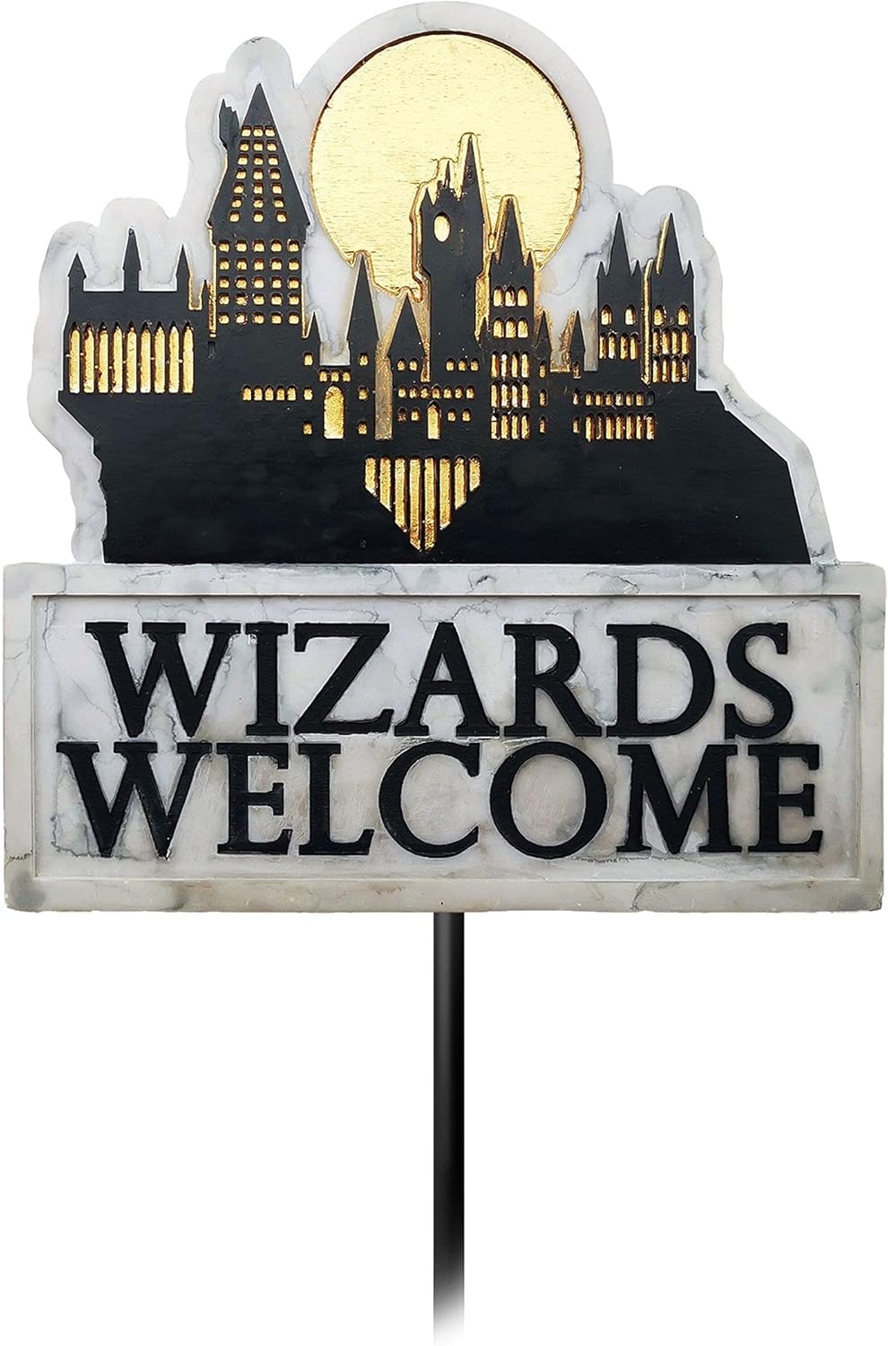 Spoontiques Wizards Welcome Harry Potter Garden Stake - Decorative Stake for Patio Home Lawn and Yard - Halloween and Fall Décor, 28" High : Patio, Lawn & Garden