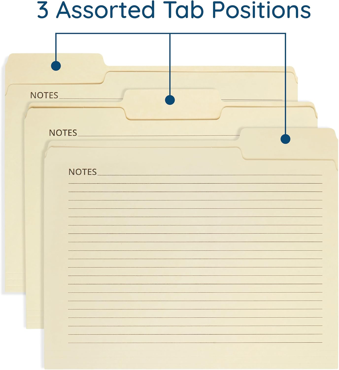 Blue Summit Supplies 25 Lined Manila File Folders, Letter Size, with Notes image 5