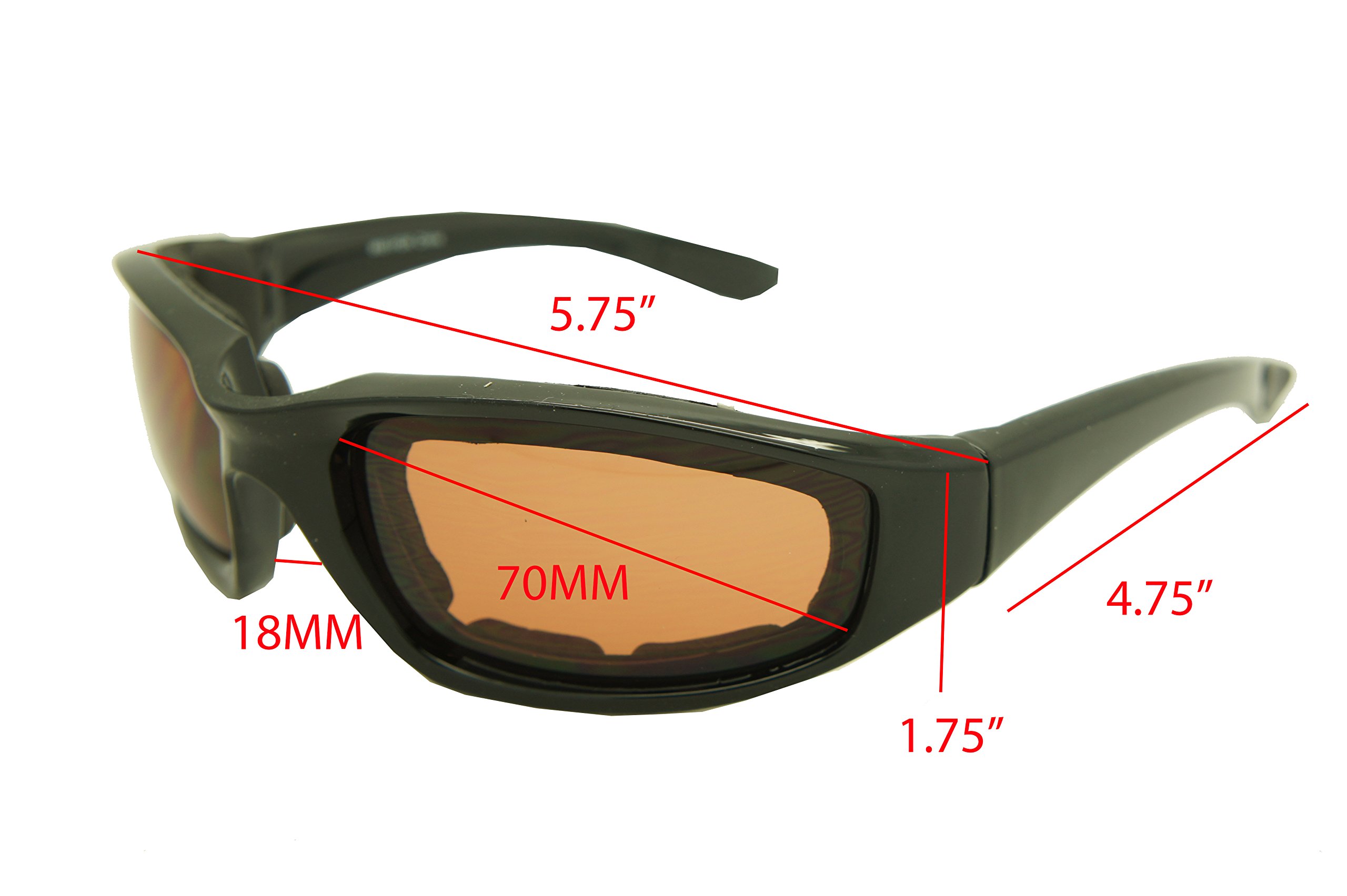 ColorViper Premium Heavy Gauge Goggles Sunglasses (shiny black/driving lens, one size)