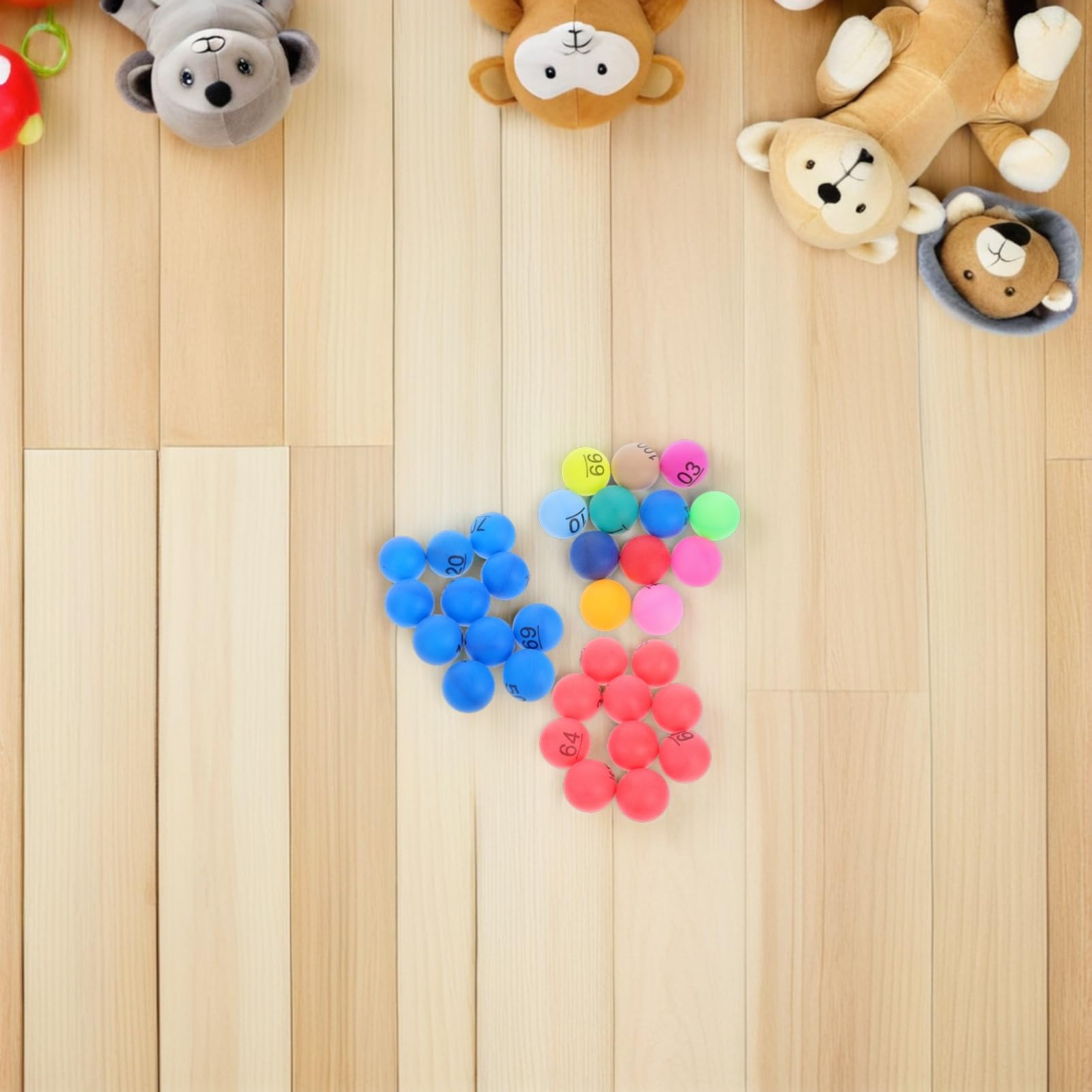 ifundom 100 Bolas Numeradas De Plástico De 1.57 Pulgadas para Rifa Bingo Juegos De Mesa Actividades Familiares Y Fiestas Colores Vibrantes