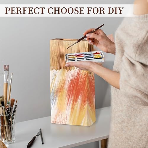 Miniatura 8 de YYDBIAP Macetero de madera para pared, paquete de 2 soportes para plantas de interior para flores secas artificiales y vegetación decorativa,