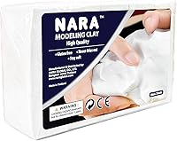 Vista 2 de NARA Arcilla para modelar, 1 color, 1 bloque, 80.07 oz (5 libras) (blanco) - No tóxica, arcilla de modelado de plastilina, ideal para principiantes