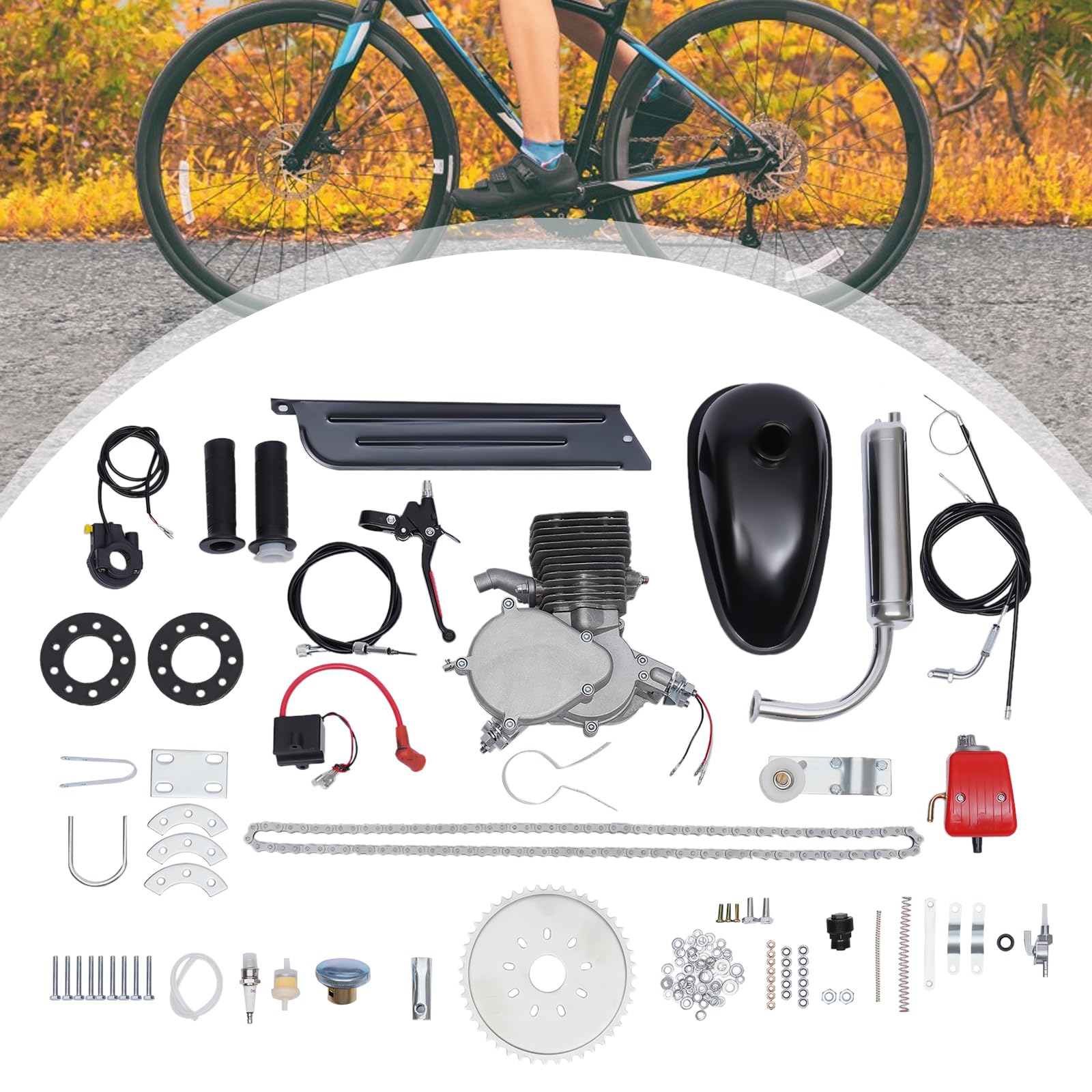 Bicicleta Eléctrica Kit Bicimoto 125cc Electric Bike Motor Ktaxon