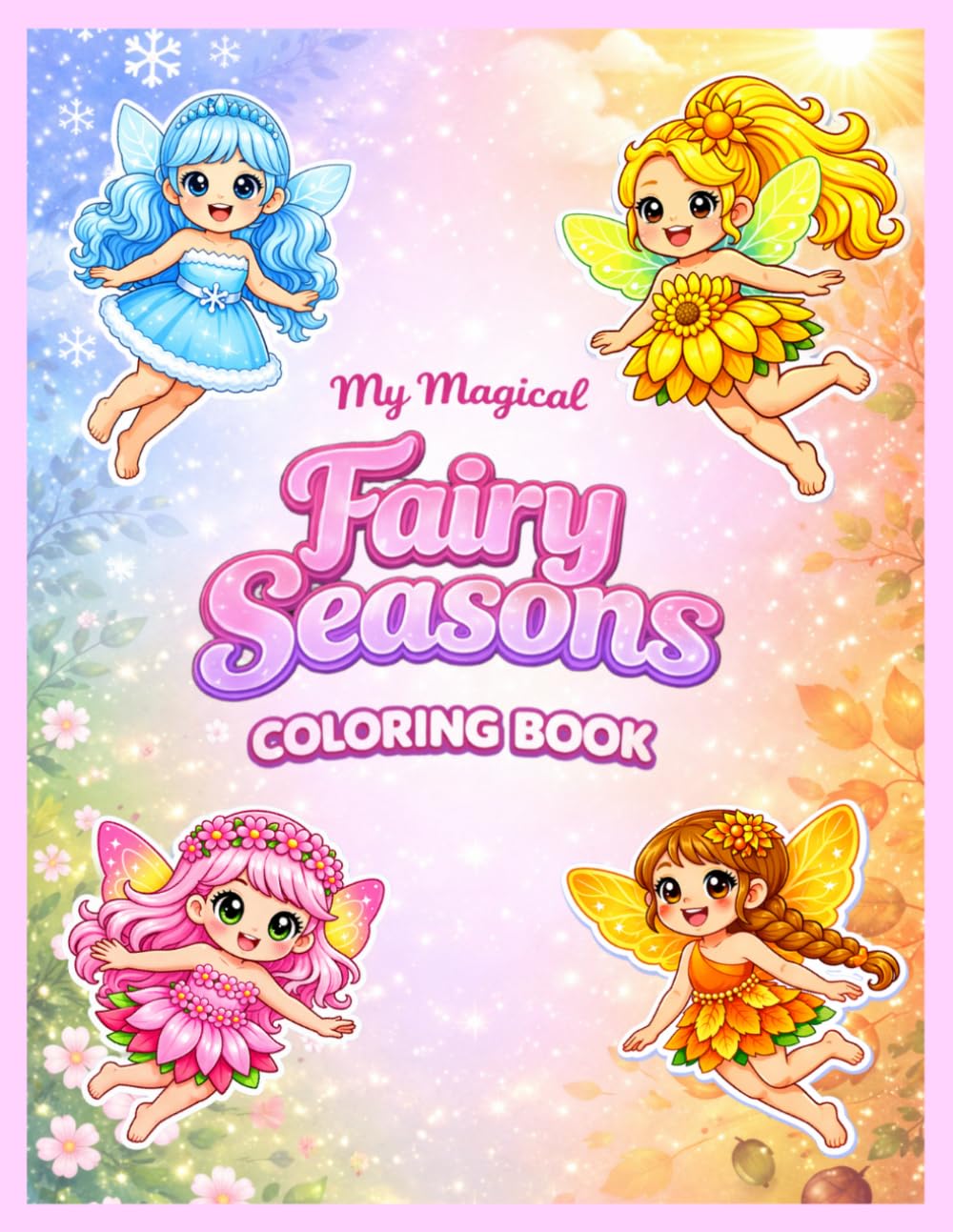 My Magical Fairy Seasons Coloring Book: A Cute and Magical Coloring Book with Adorable Fairies and Seasonal Scenes for Kids 4-8
