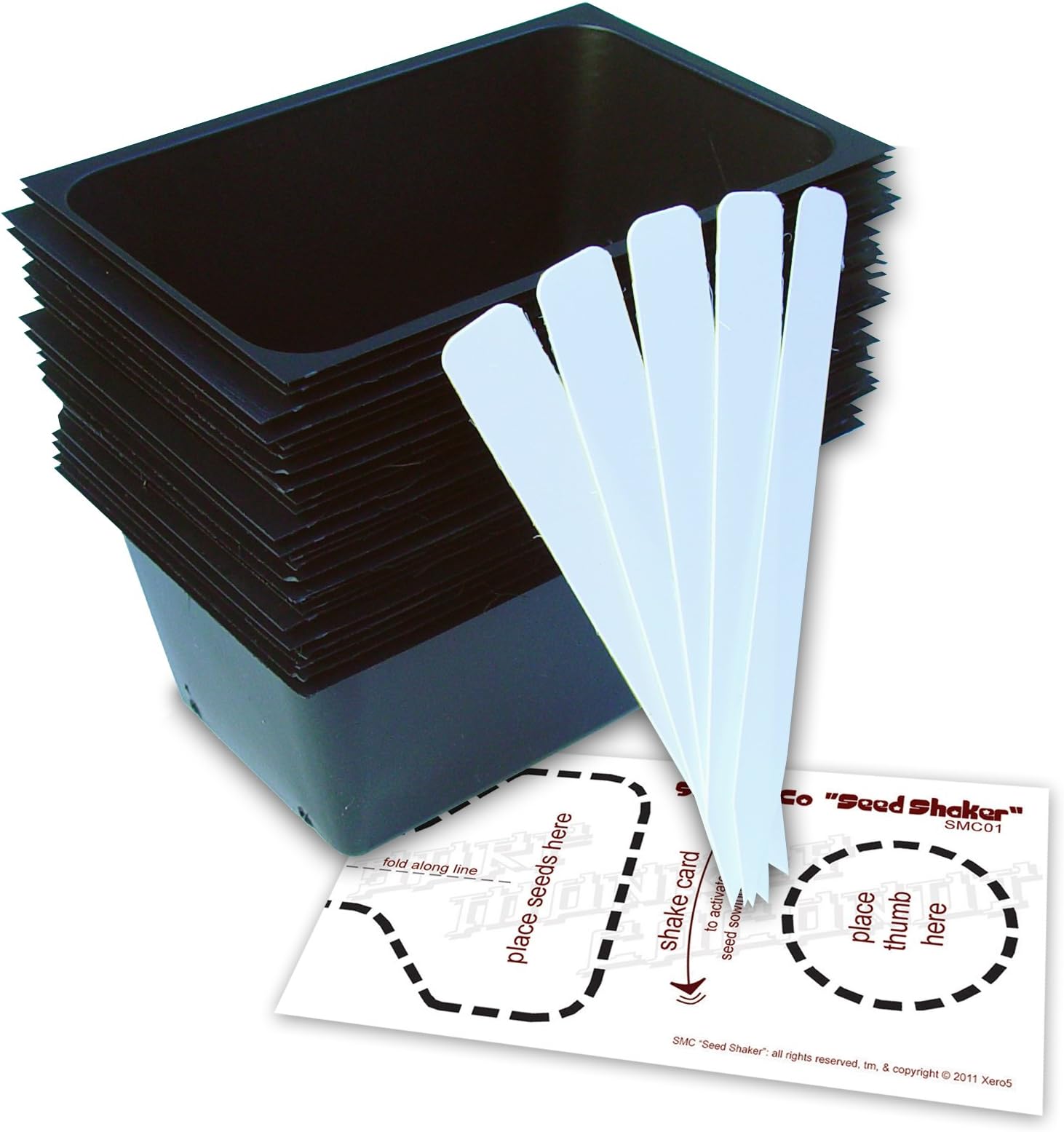 3"x5" Seedling Starter Trays Set (24 Count), with"Seed Shaker" Card and 5 Plant Labels. Ideal for Micro Greens Germination.
