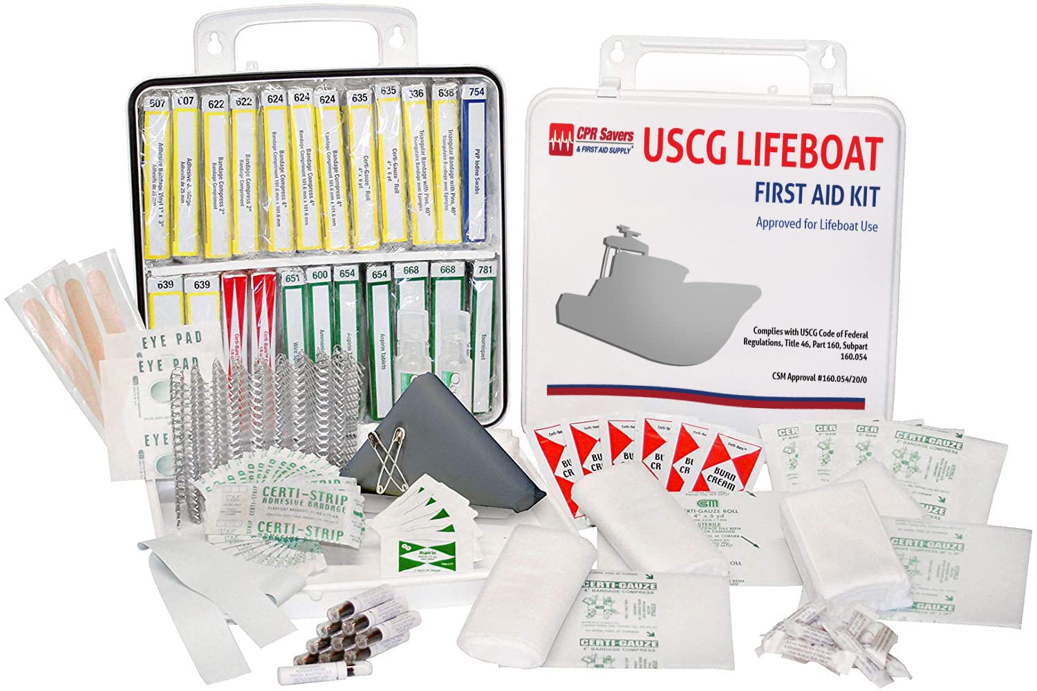 CPR Savers USCG - 24 Unit Poly White Lifeboat Kit