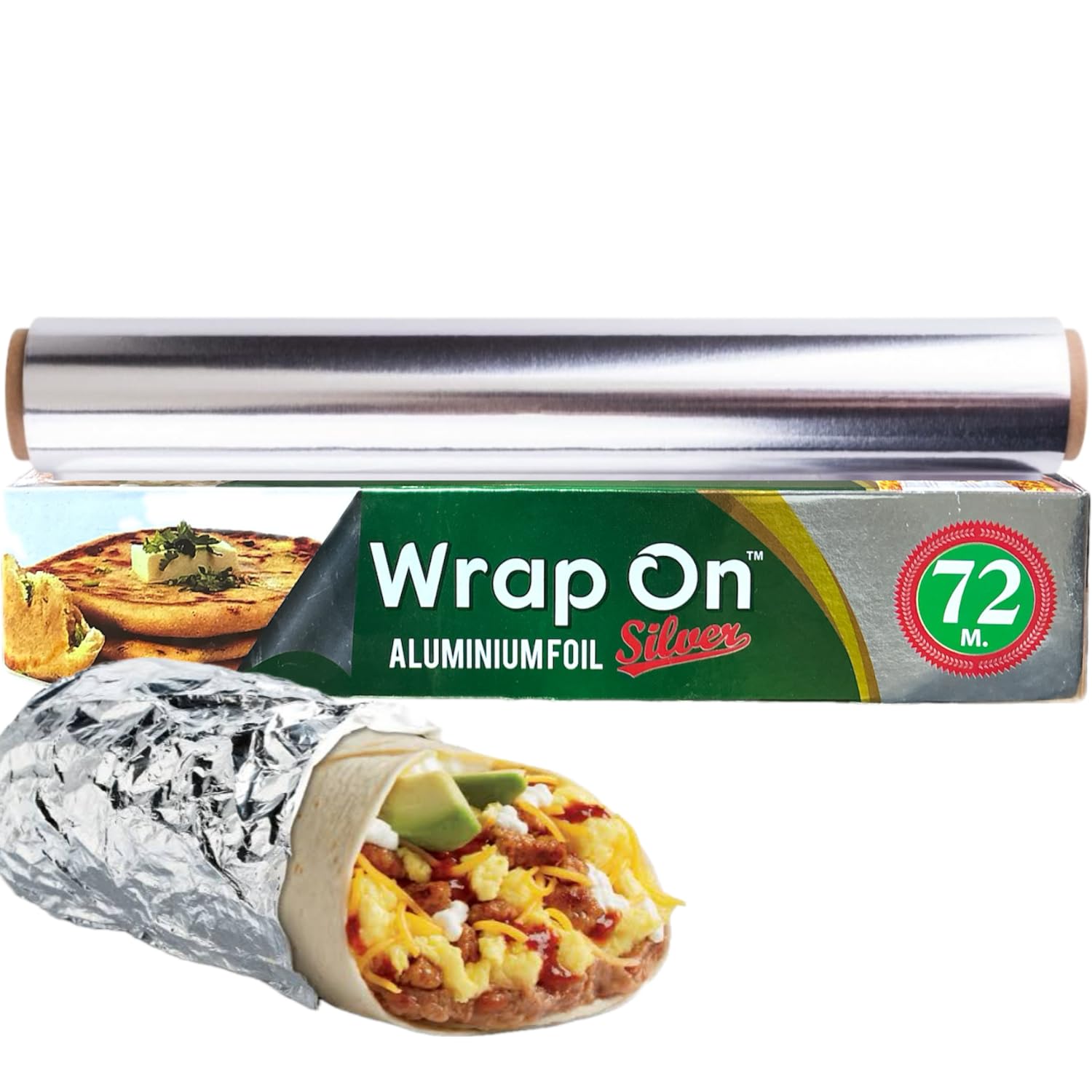 Wrap On Aluminium Foil Paper 72 Meter Roll with Cutter for Food Packing, Aluminum Foil Wrap, Silver Foil Roll for Kitchen Roti Wrap 72m, Parchment & Wrapping Paper, Tiffin Packing (Pack of 1). (B0DCP9DRG5) Amazon Price History, Amazon Price Tracker