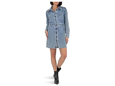 KUT from the Kloth Arlington - Button Front Dress w/ A-Line Skirt Waistband Women