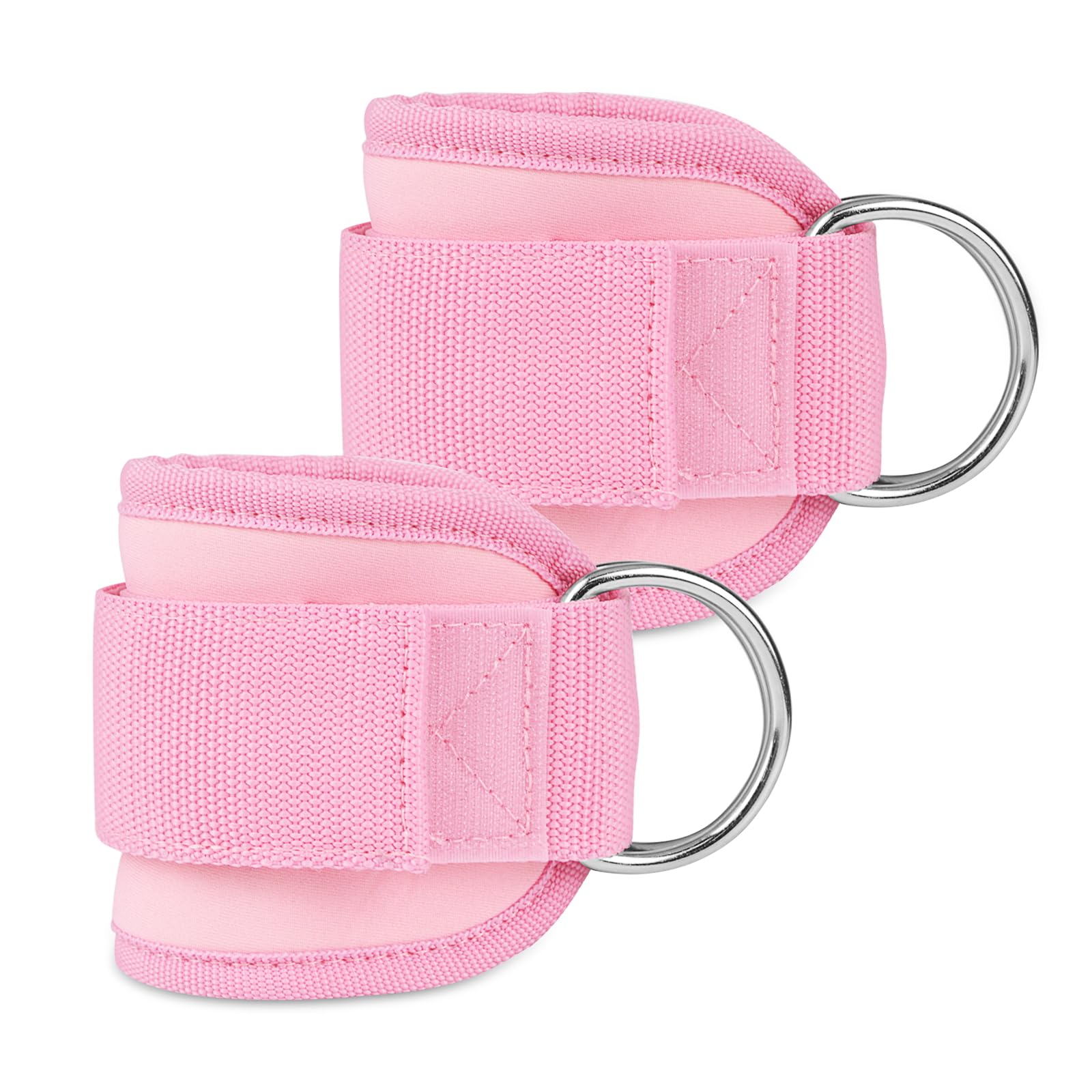 2Pcs Gym Ankle Strap Cable Attachment, Ankle Straps for Cable Machines Adjustable Strap，Double D-Ring Ankle Gym Cuff for Kickback Legs, Glute Workouts, Leg Extensions