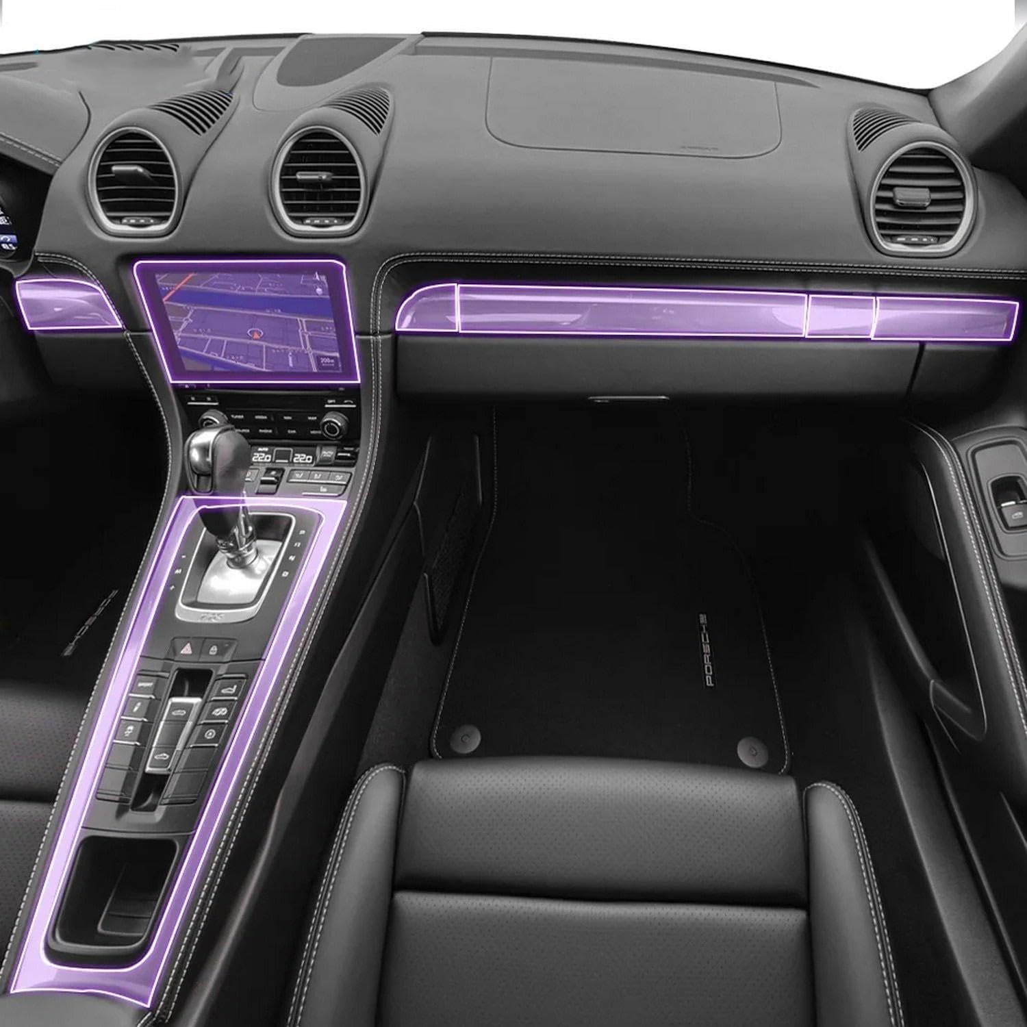 Protection écran navigation GPS Porsche 718 anti-traces TPU - 6