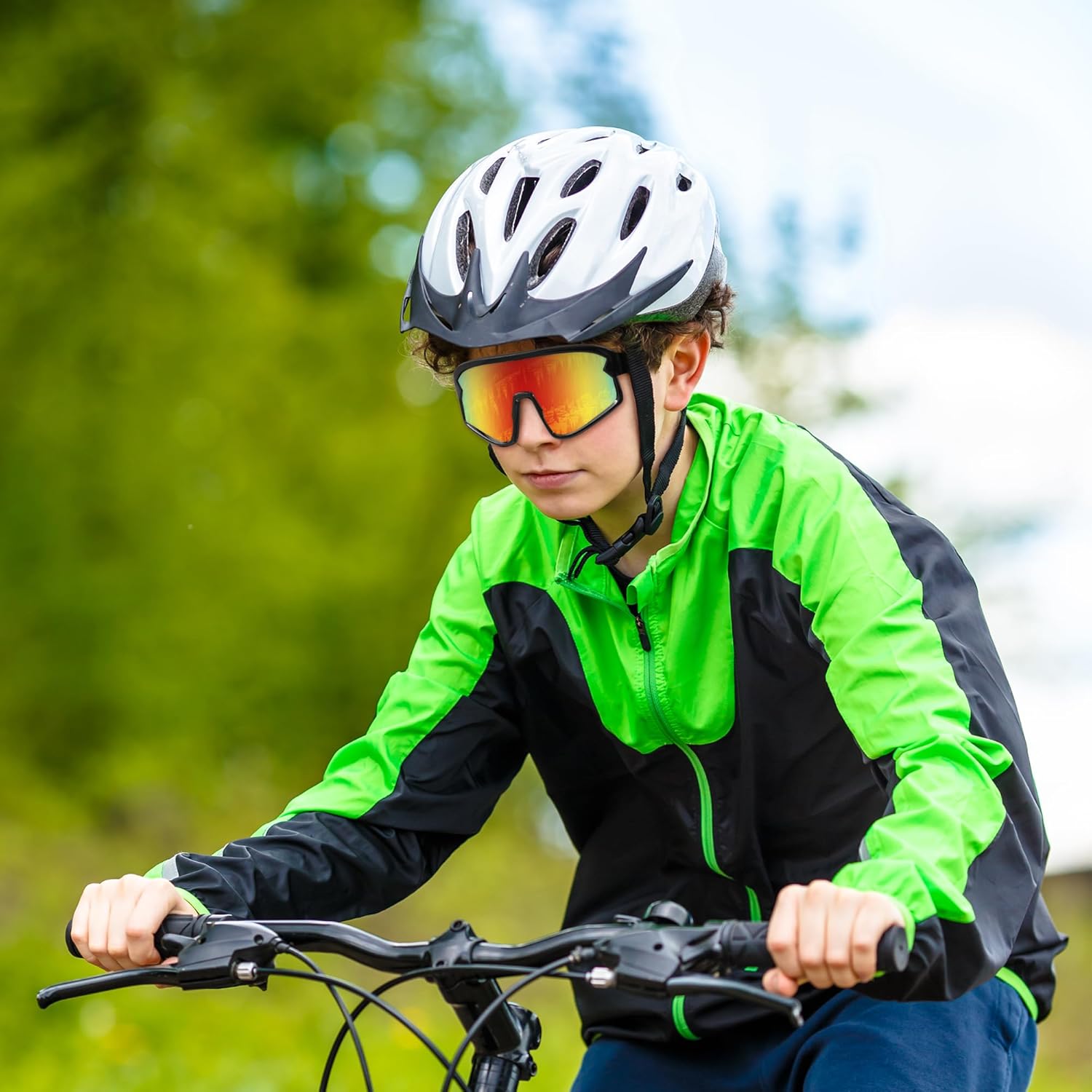 Kids Sunglasses Polarized Sports Baseball Cycling Softball Sunglasses Age 6-12 for Boys Girls Child Youth Sunglasses - Image 6