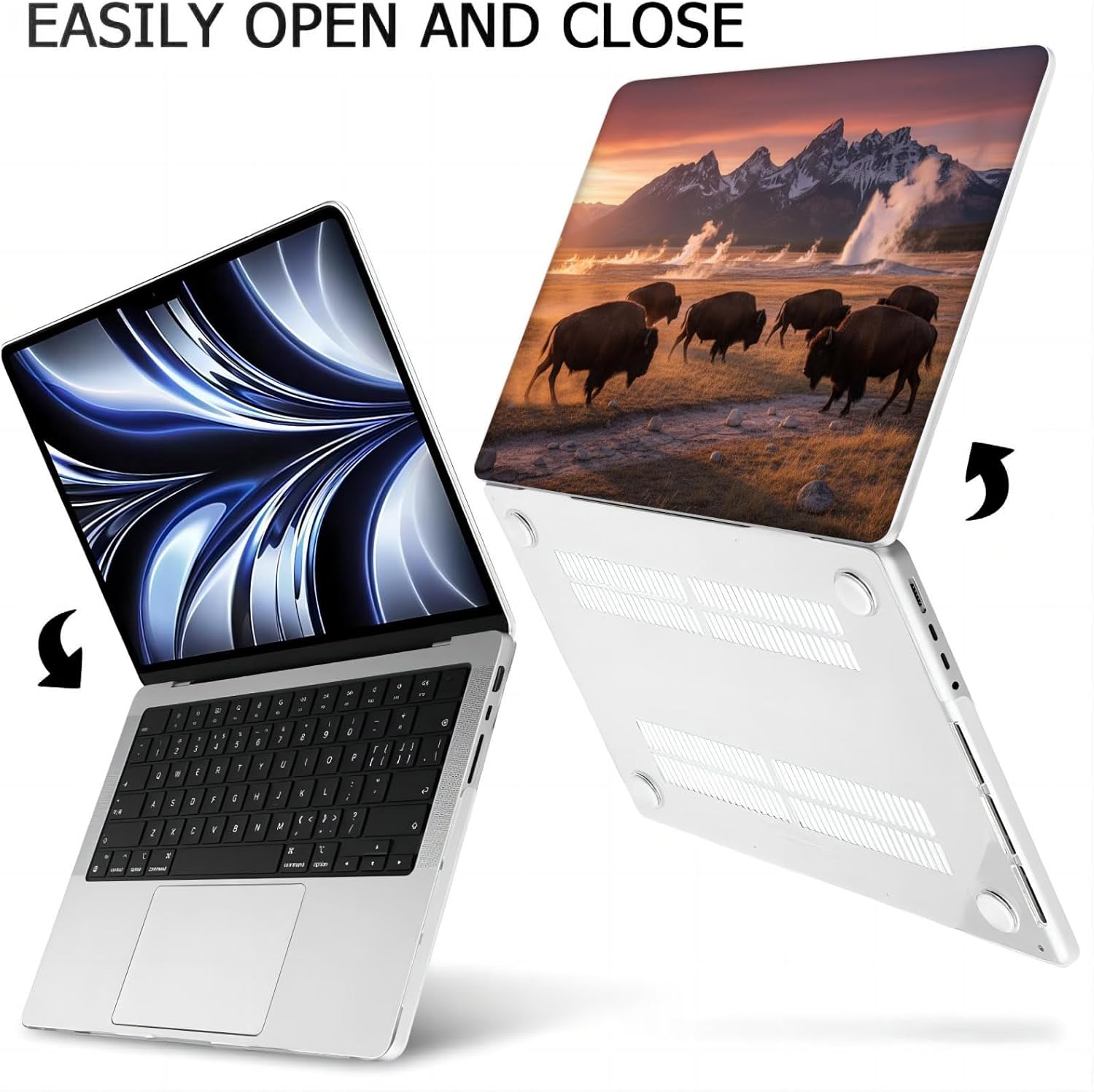 Compatible with MacBook Neo 13-inch, Hard Shell Case with Keyboard Cover and Screen Protector (A3404 A18 Pro chip, 2026 Release) - Bison MC21387