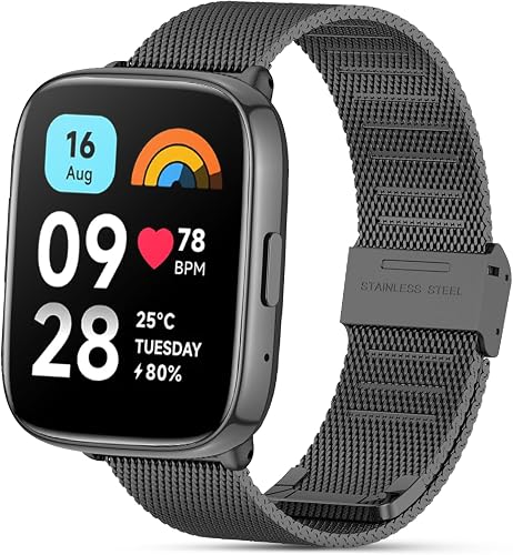 RenSheng Bracelet Acier pour Redmi Watch 3 Active