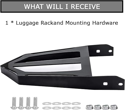 Miniatura 6 de PSLER Respaldo de motocicleta Sissy Bar Portaequipajes para Victory Cross Road y Cross Country 2010 2011 2012 2013 2014