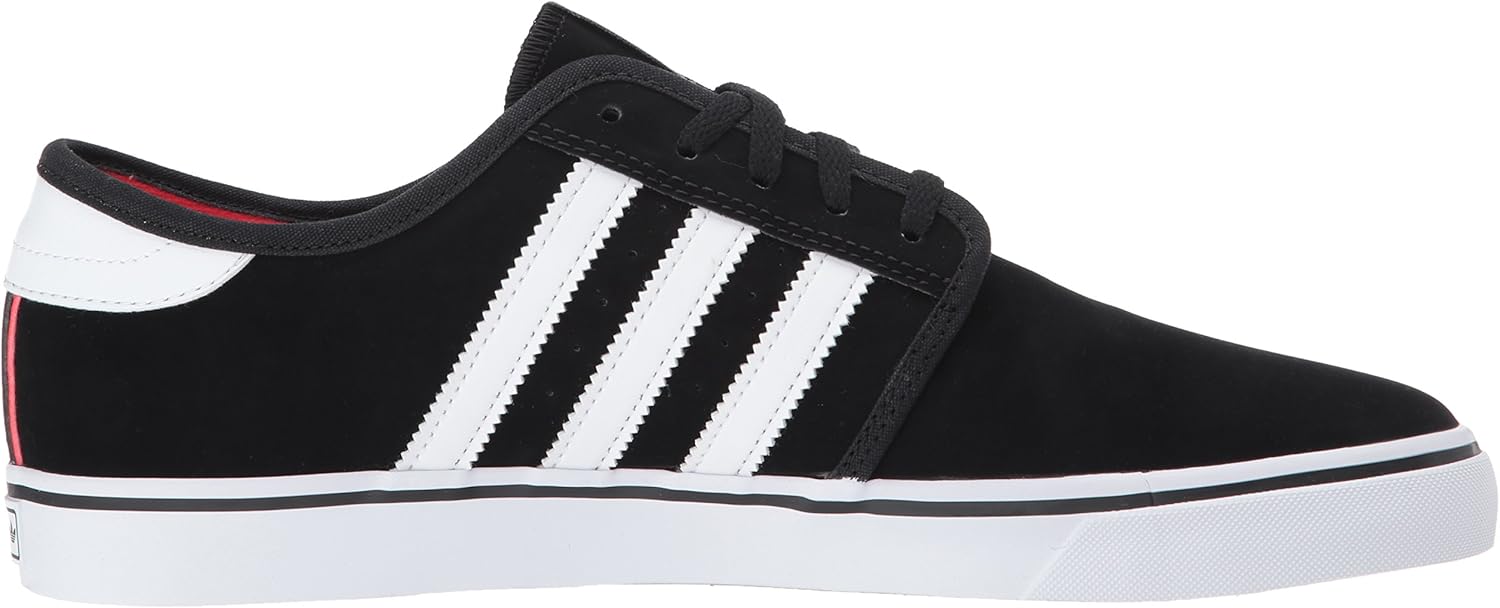 adidas Originals Men's Seeley Running Shoe, Black/White/Scarlet, 5.5 M US