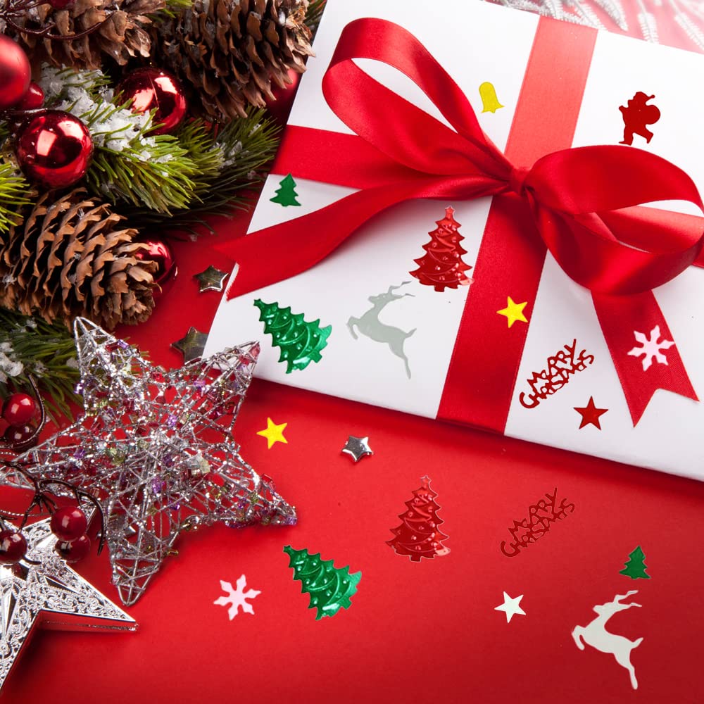 GRACCEE 2200 Stück Weihnachts-Konfetti, Glitzer
