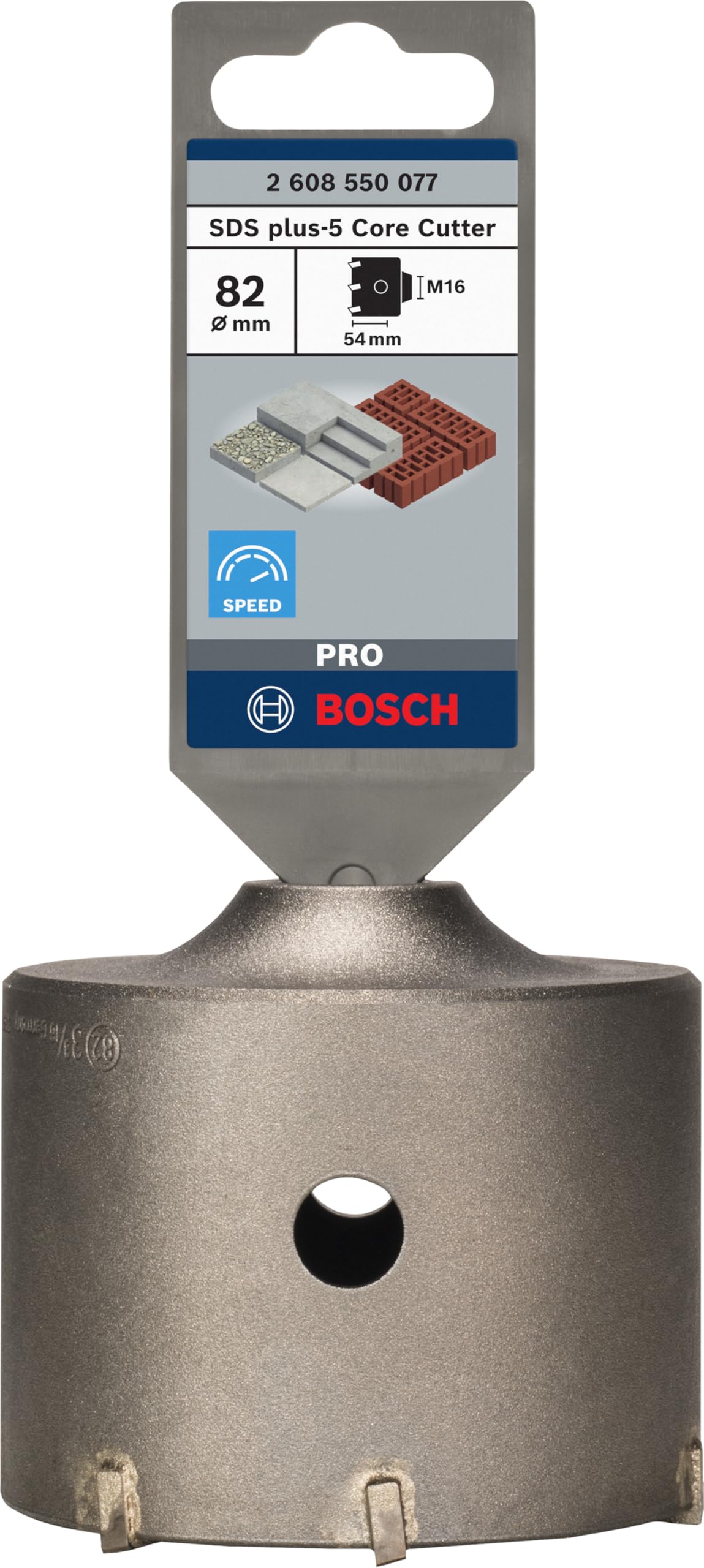 Bosch 1x PRO SDS plus-5 Bohrkrone, 82 x 50 x 80 mm