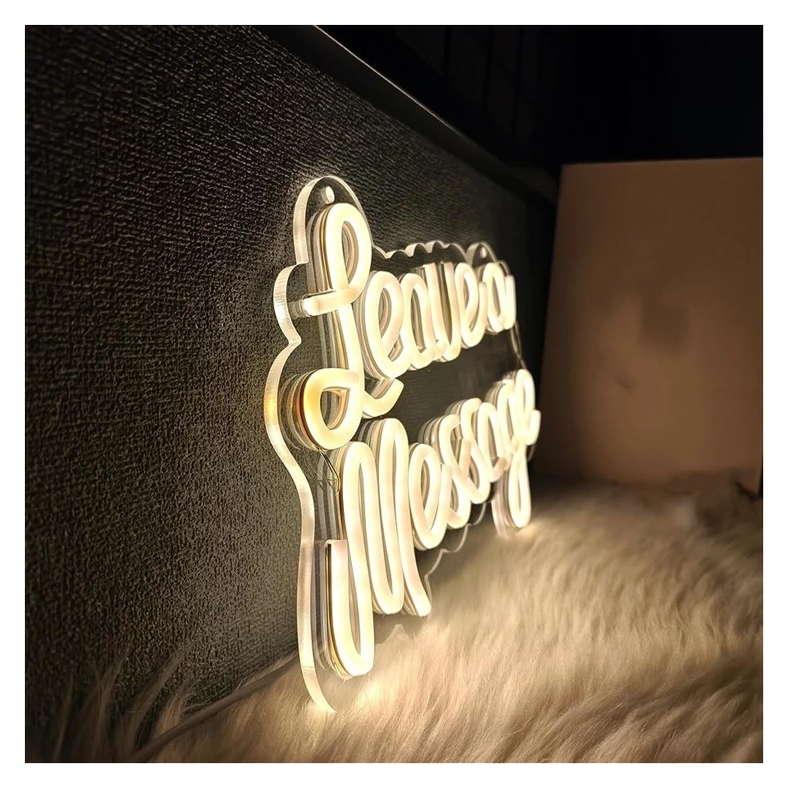 Decoración Lámparas Leave A Message Letrero De Neón Regulable Para Mesa De Escritorio De Negocios Recepción De Boda Bar De Bienvenida Tienda Mensajes Decoración 35cmx24cm