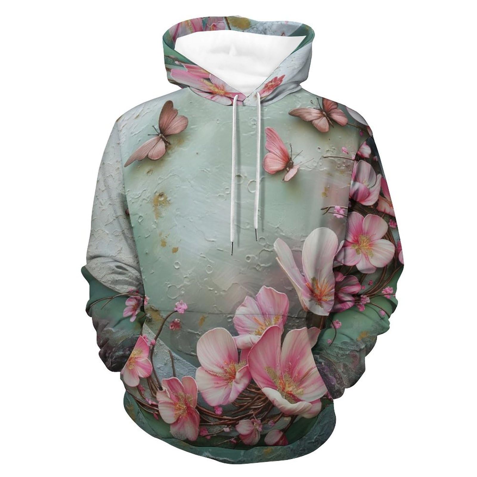 Sweatshirt fleur papillon de la lune pullover à manches longues taille S - 8