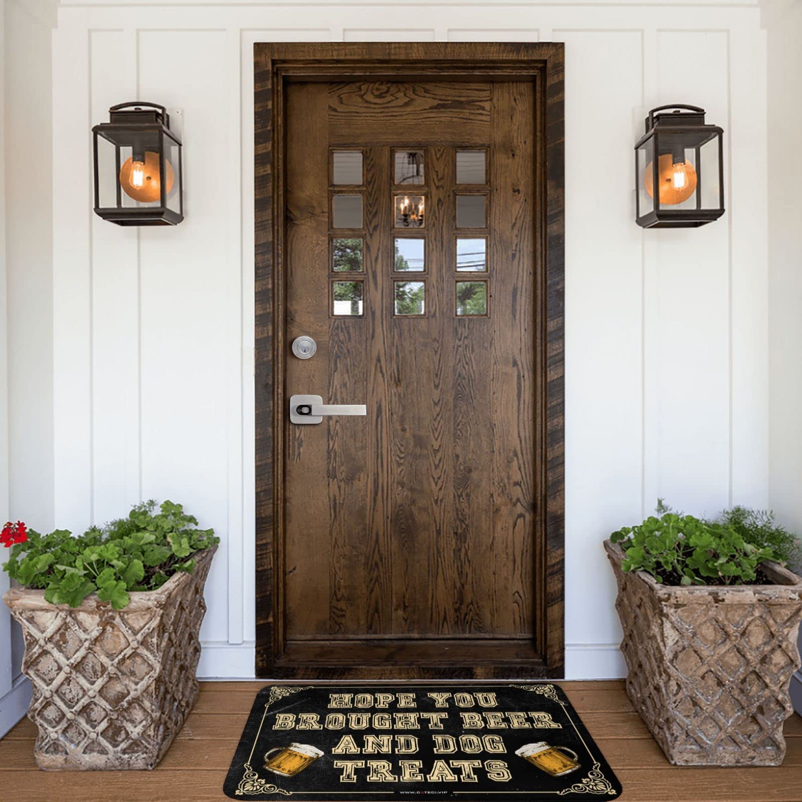 Zerbino per tenda Hope You Brought Beer e Dog Treats Mat Farmhouse Bagno Runner Tappeto (Dimensioni: 65 x 90 cm)
