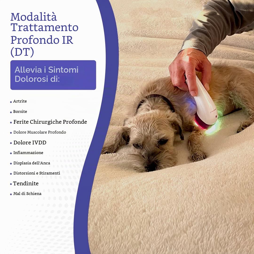 LumaSoothe 2-Terapia della Luce per Cani e Animali Domestici, Terapia della Luce a LED per alleviare Il Dolore ai Muscoli, alle articolazioni, ridurre l'infiammazione, 2 modalità terapeutiche