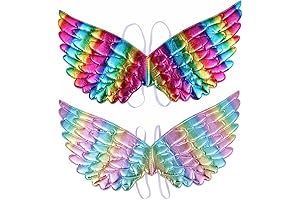 2 Pcs Rainbow Unicorn Wings for Kids Princess Rainbow Wings