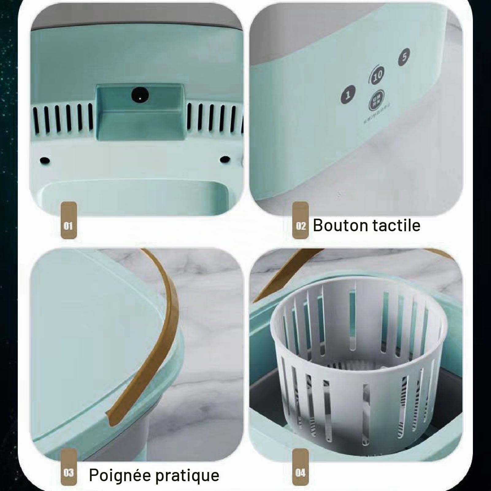 Mini lave-linge, petit lave-linge pliable pour vêtements d'enfants sous-vêtements et chaussettes avec panier d'égouttage pour l'appartement le dortoir et le camping