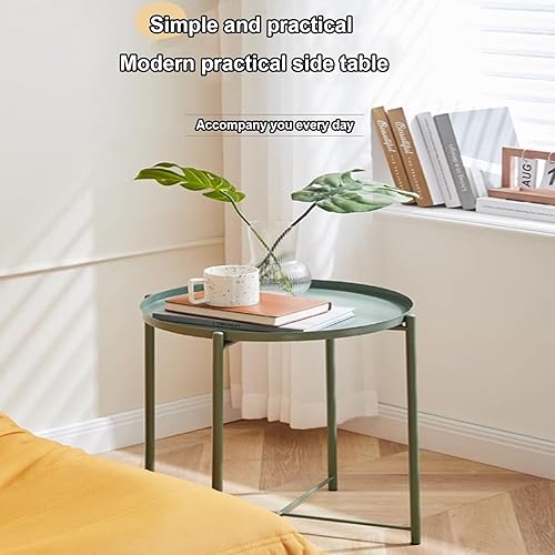 Miniatura 8 de Mesa auxiliar de Sode pequeña, mesa auxiliar para sala de estar, mesa auxiliar de metal, mesa auxiliar redonda, sofá, mesa auxiliar redonda, sala de