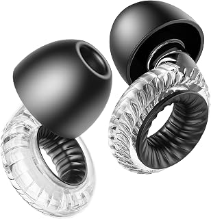 Concert Ear Plugs, Yawsoy High Fidelity Noise Cancelling Earplugs, Reusable Ear Plugs for Musicians, Raves, Focus and Sleep, 20dB Noise Reduction & Hearing Protection, 6 Pair Ear Tips in S/M/L, Clear