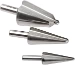 Driak 3pcs 16-30.5mm,5-20mm,3-14mm HSS Taper Power Drill Bit Umbrella Step Drill Set Cone Chamfer Cutter