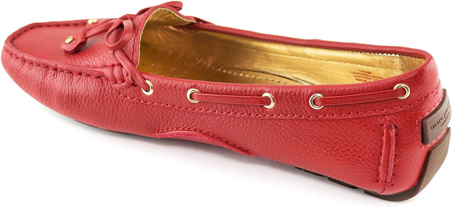 Women's Casual Comfort Genuine Leather Driving Moccasins Classic Tie-Bow Slip On Driving Loafer Flat Shoe