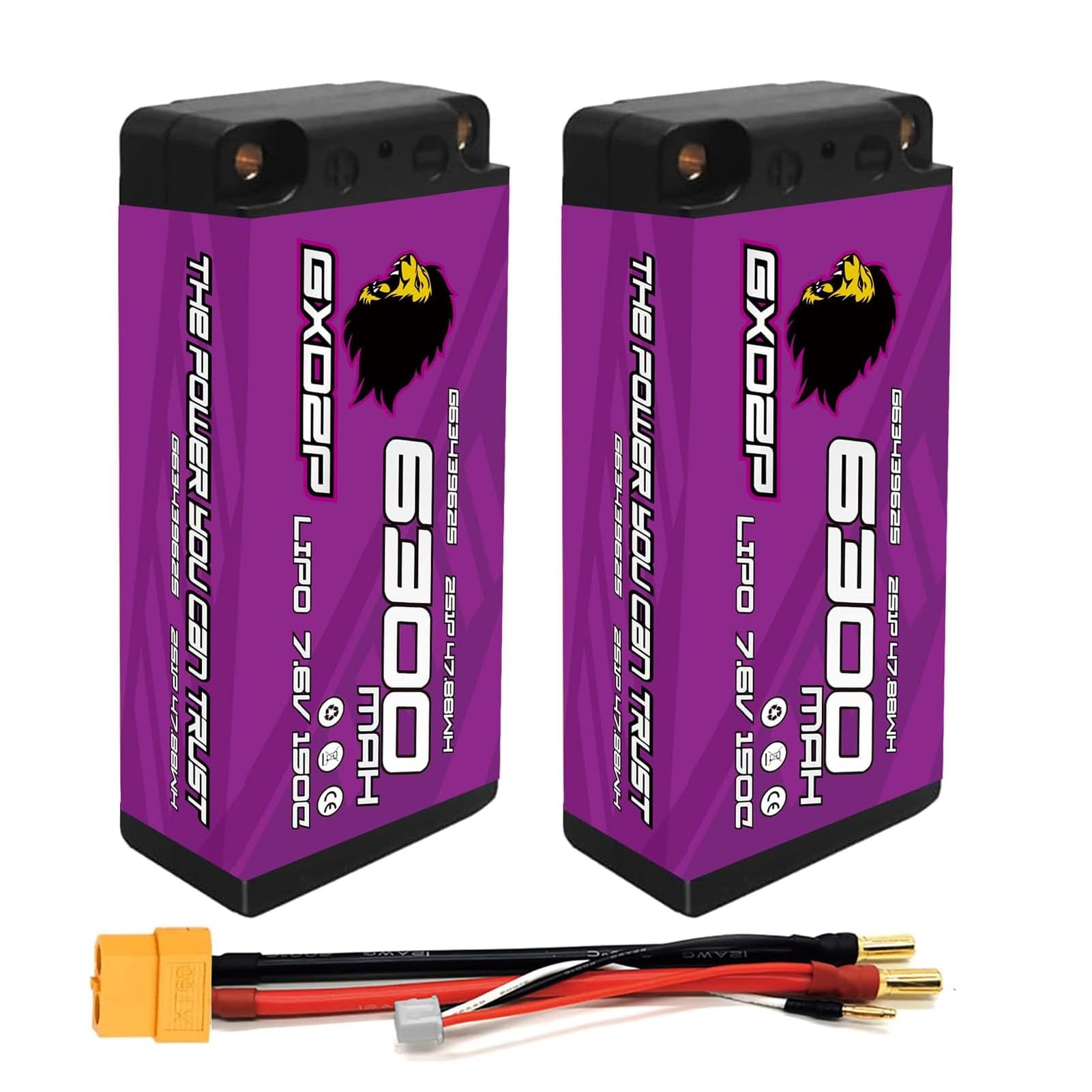 Amazon.co.jp: GXDZP 2S 7.6V 6300mAh 150C ショートリポバッテリー