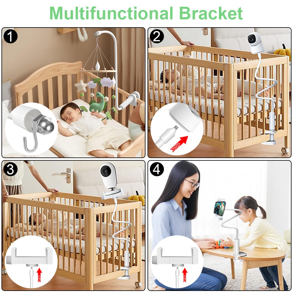 Soporte y móvil para cuna multifuncional 68 cm, ajustable, suspensión, campanas de cama, babyphone, cámara | campanas de cama, babyphone, cámara