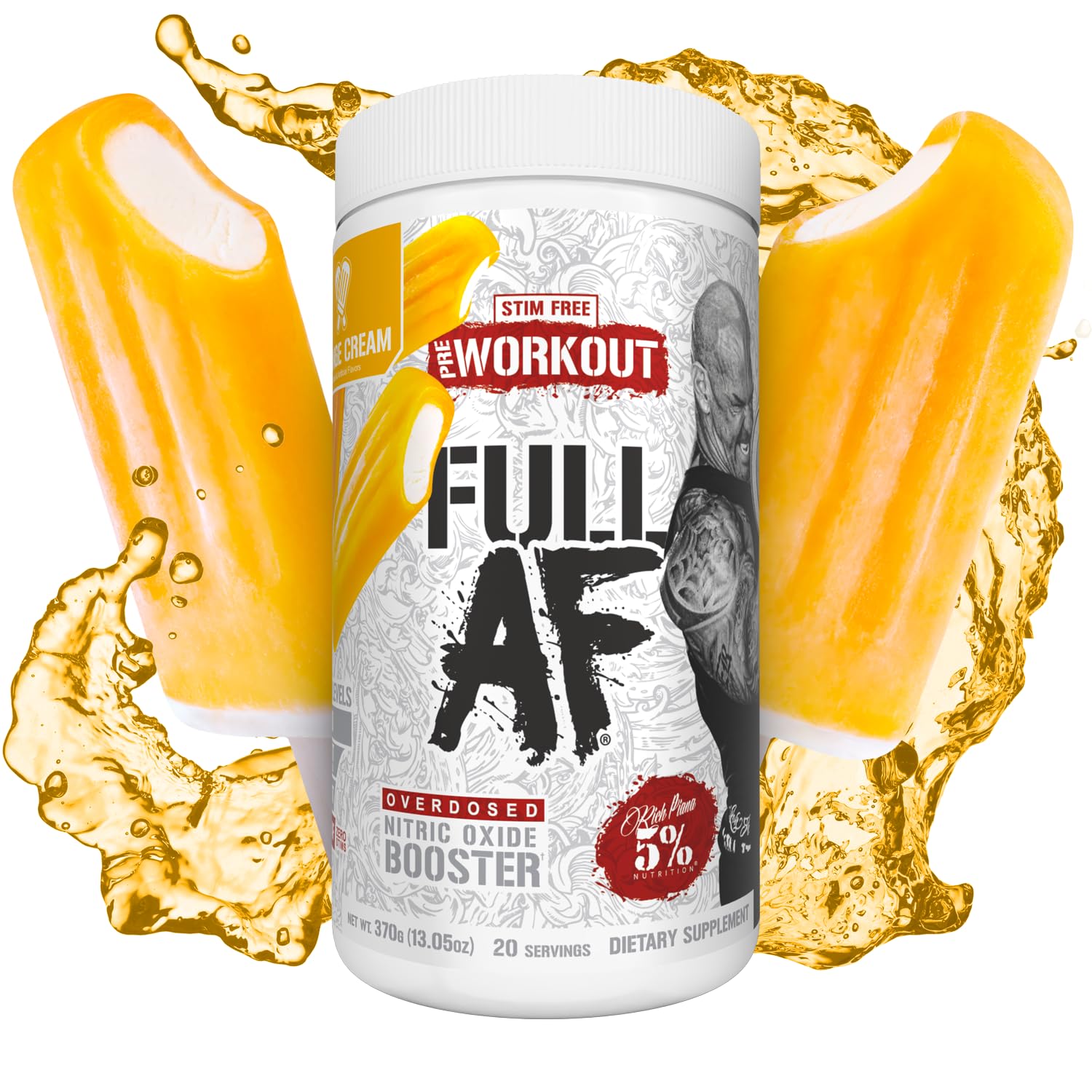 5% Nutrition FullAF Stim Free Pre Workout (Orange Cream) — Amazon image 2