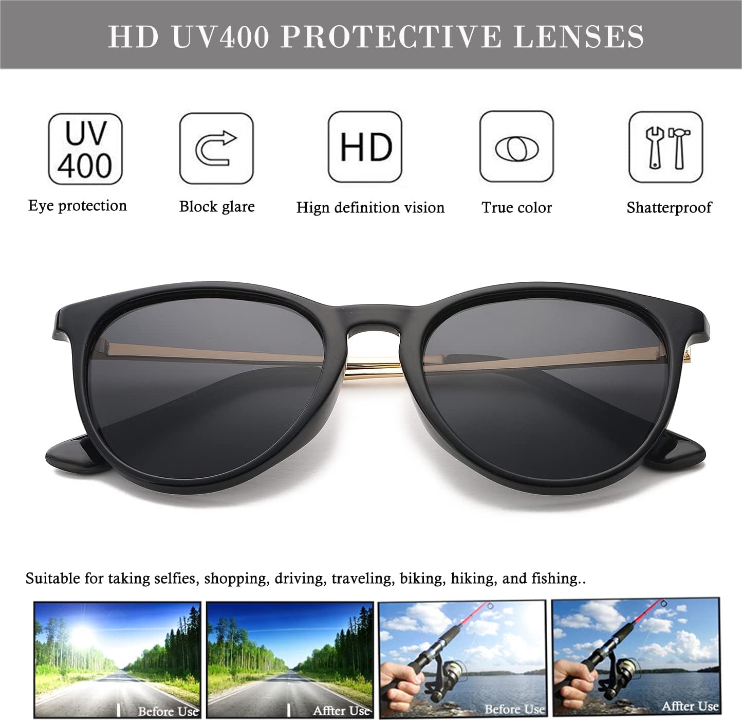 HJSTES Polarized Kids Sunglasses for Girls Boys, 100% UV Protection for Children Sun Glasses, 50MM - Image 7