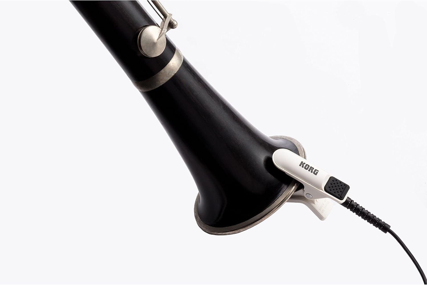 Korg CM-300 Clip-on Contact Microphone w/ 1.2" Maximum Width - White & Black
