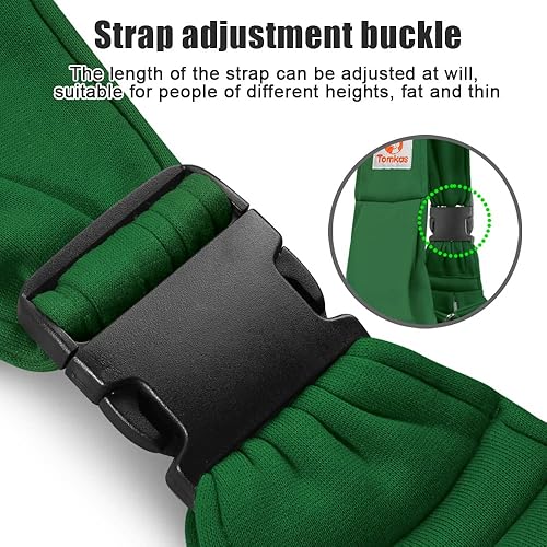 Miniatura 6 de Tomkas Canguro portaperros para perros pequeños y cachorros (verde esmeralda, correa ajustable y bolsillo con cremallera)