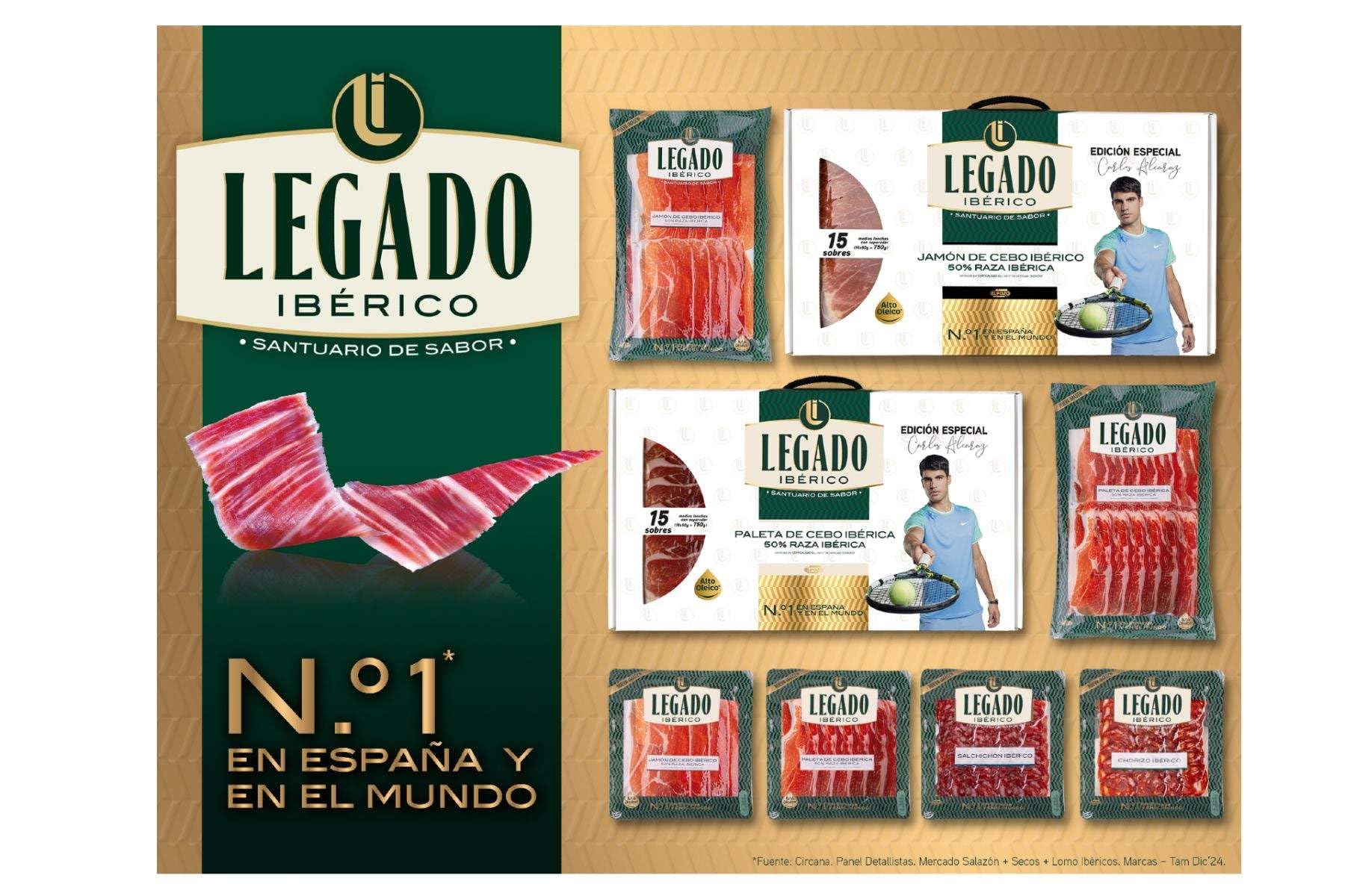 Maletín paleta de cebo ibérico medias lonchas 15x50g Edición especial Carlos Alcaraz