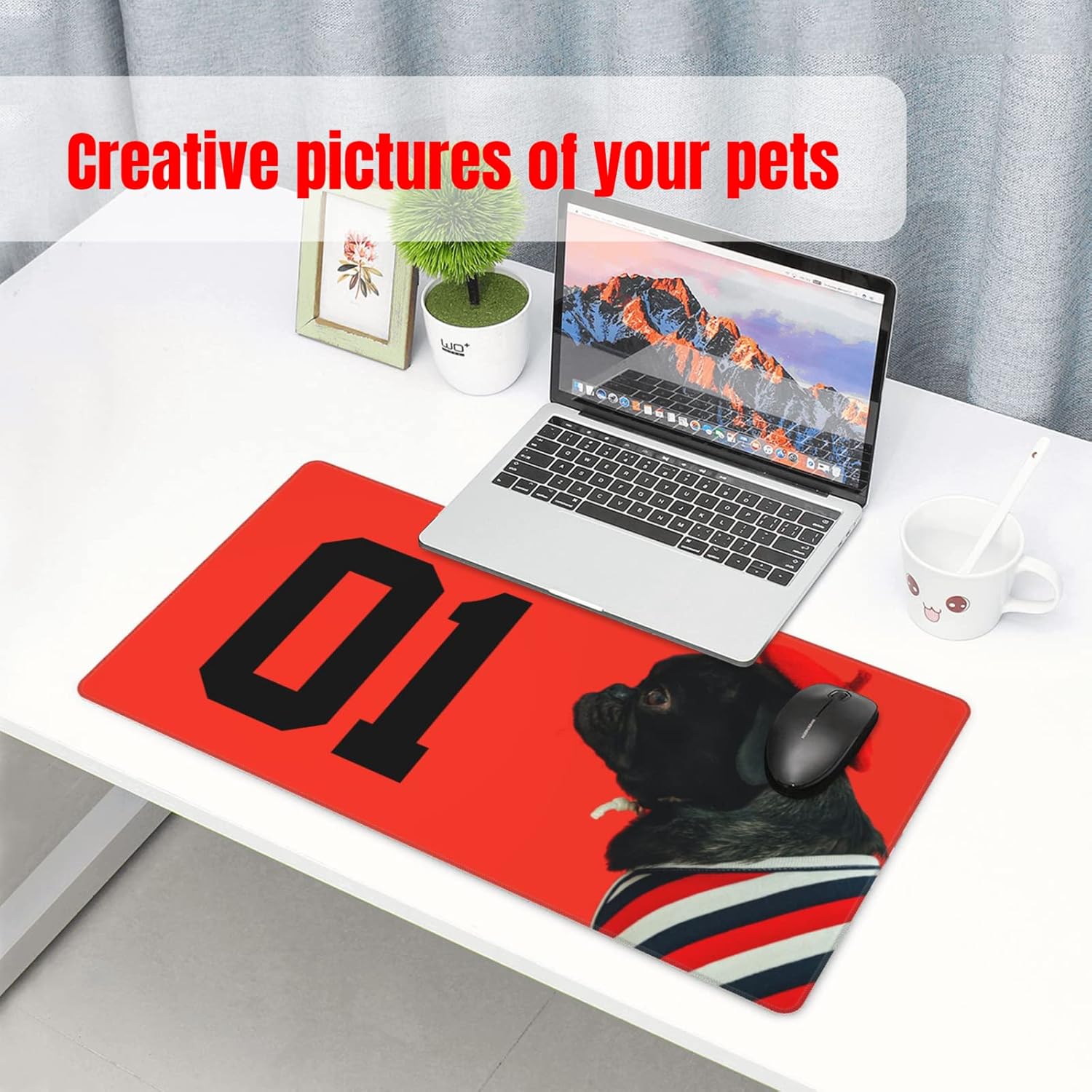 Custom Mouse Pad with Printing of Your Own Photo Image Logo Text Customized Personalized Mousepad for Birthdays, Mother's, Father’s Day or Office Gift (16 x 29.5 in)