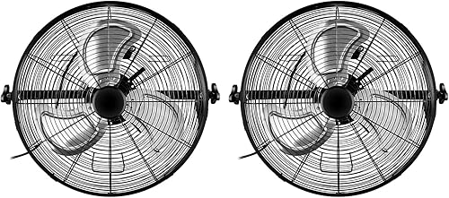 Heal Smart Ventilador de pared negro de 20 pulgadas de alta velocidad 3 velocidades paquete de 2 disponible en Yaxa Colombia